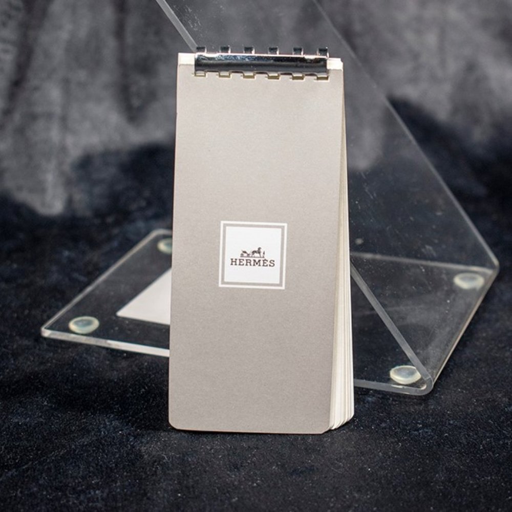 Hermès Authentic Steel Binded Notepad Stationery